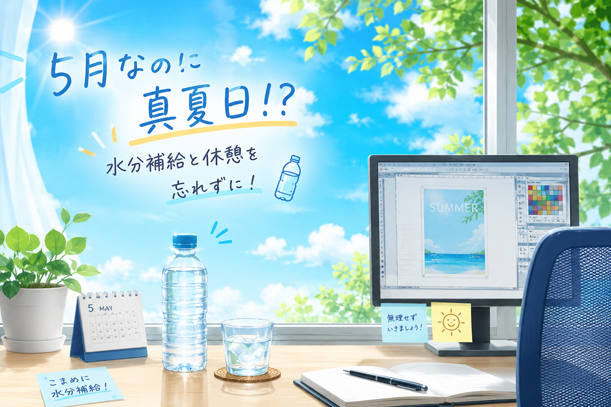 5月なのに真夏！？体調管理に気を付けましょう
